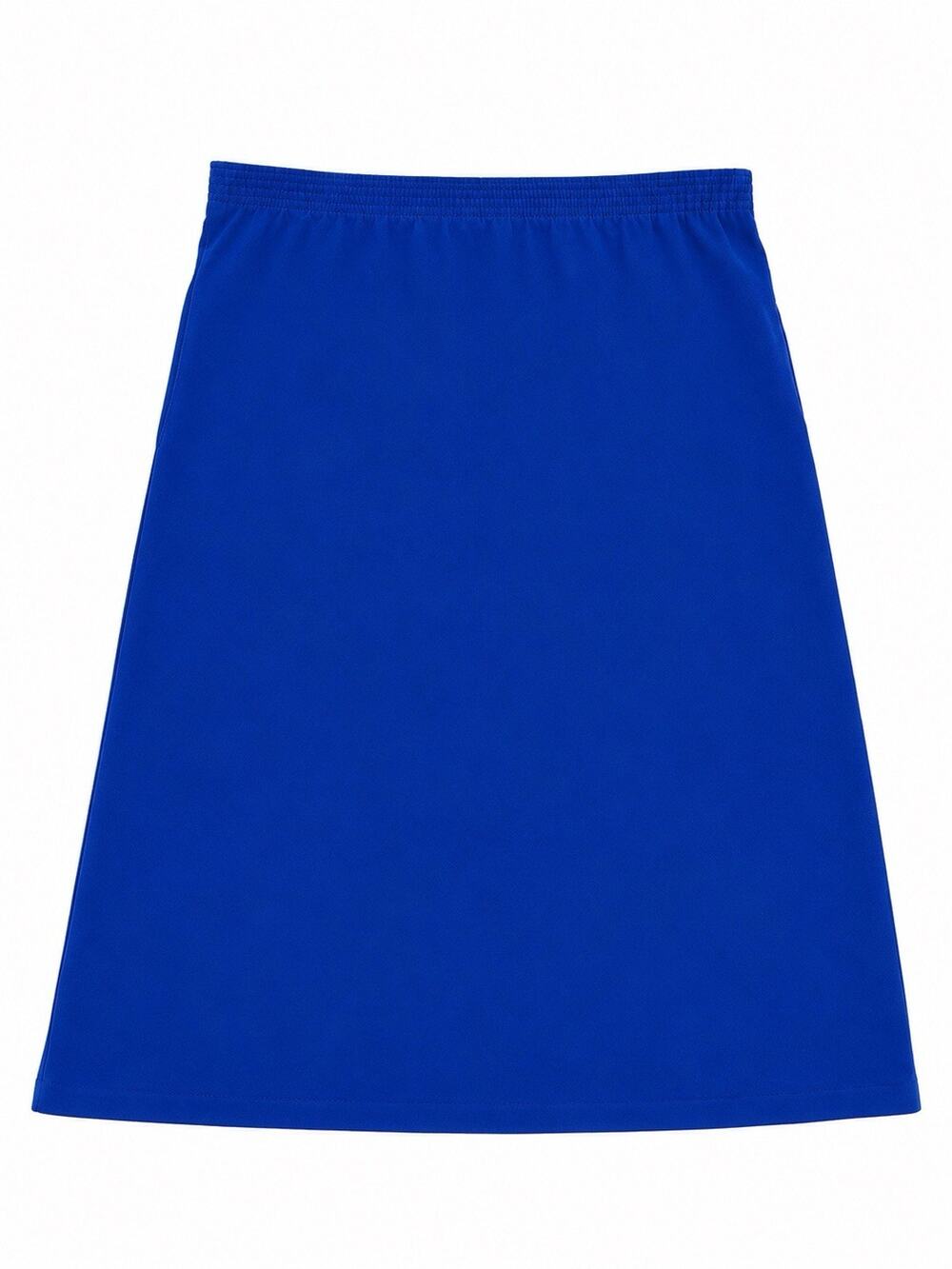 Tropics Women’s Royal Blue Pull On Elastic Waist Midi Skirt Large 30” Length